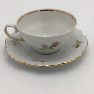 Vintage Winterling Bavarian China Rose Teacup and Saucer